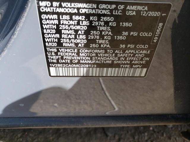 Photo 12 VIN: 1V2BE2CA0MC209123 - VOLKSWAGEN ATLAS CROS 