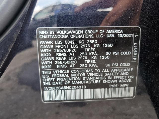 Photo 12 VIN: 1V2BE2CA5NC204310 - VOLKSWAGEN ATLAS CROS 