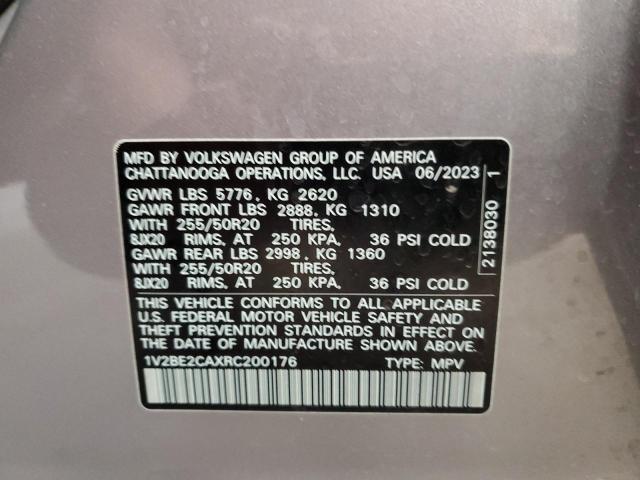 Photo 12 VIN: 1V2BE2CAXRC200176 - VOLKSWAGEN ATLAS CROS 