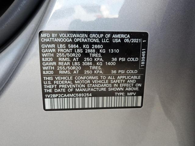 Photo 9 VIN: 1V2BP2CA4MC589254 - VOLKSWAGEN ATLAS SEL 