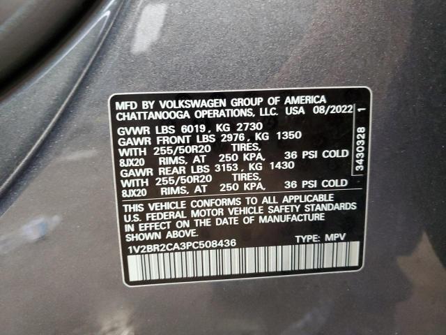 Photo 12 VIN: 1V2BR2CA3PC508436 - VOLKSWAGEN ATLAS SEL 