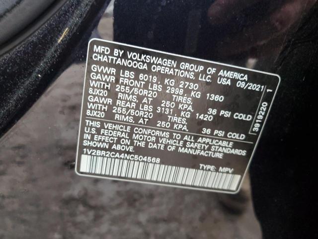 Photo 13 VIN: 1V2BR2CA4NC504568 - VOLKSWAGEN ATLAS SEL 