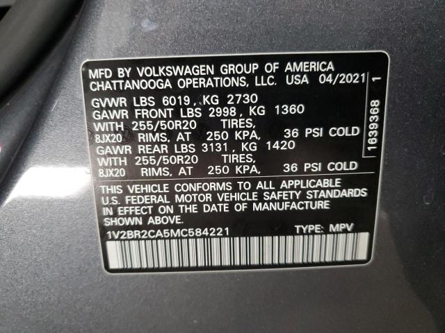 Photo 12 VIN: 1V2BR2CA5MC584221 - VOLKSWAGEN ATLAS SEL 