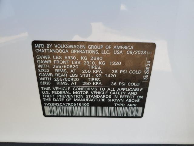 Photo 11 VIN: 1V2BR2CA7RC516400 - VOLKSWAGEN ATLAS SEL 