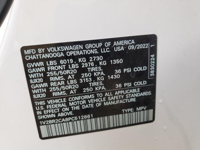 Photo 12 VIN: 1V2BR2CA8PC512661 - VOLKSWAGEN ATLAS SEL 