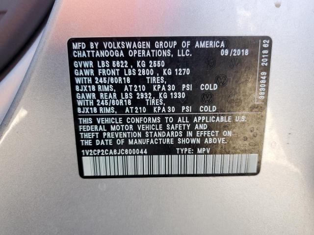 Photo 12 VIN: 1V2CP2CA6JC600044 - VOLKSWAGEN ATLAS SE 