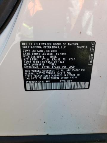 Photo 12 VIN: 1V2CR2CA1JC571885 - VOLKSWAGEN ATLAS 