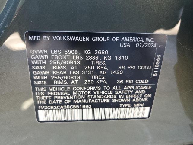 Photo 12 VIN: 1V2CR2CA3RC551990 - VOLKSWAGEN ATLAS PEAK 