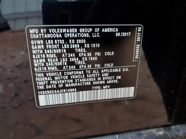 Photo 12 VIN: 1V2CR2CA4JC514984 - VOLKSWAGEN ATLAS SE 