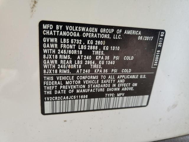 Photo 13 VIN: 1V2CR2CA6JC511696 - VOLKSWAGEN ATLAS SE 