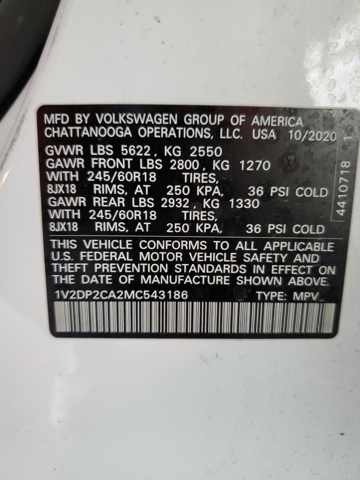 Photo 12 VIN: 1V2DP2CA2MC543186 - VOLKSWAGEN ATLAS 