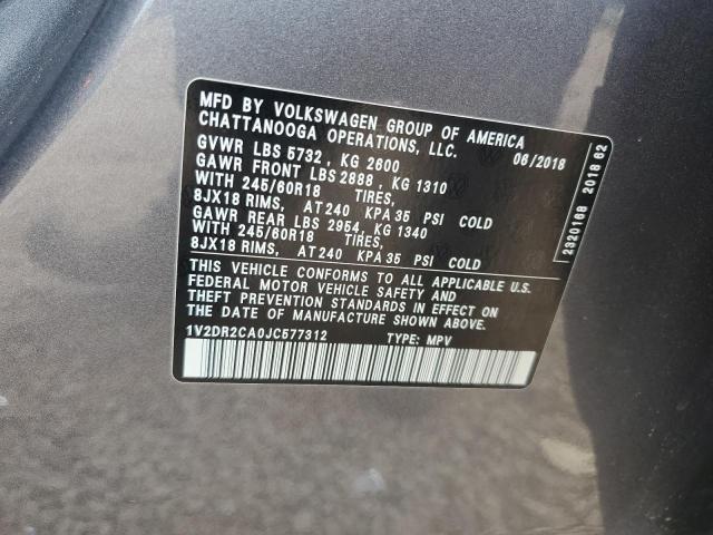 Photo 11 VIN: 1V2DR2CA0JC577312 - VOLKSWAGEN ATLAS SE 