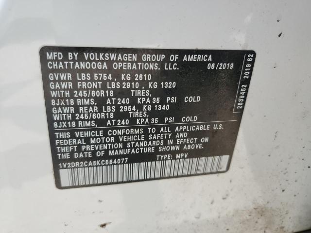 Photo 13 VIN: 1V2DR2CA5KC584077 - VOLKSWAGEN ATLAS 