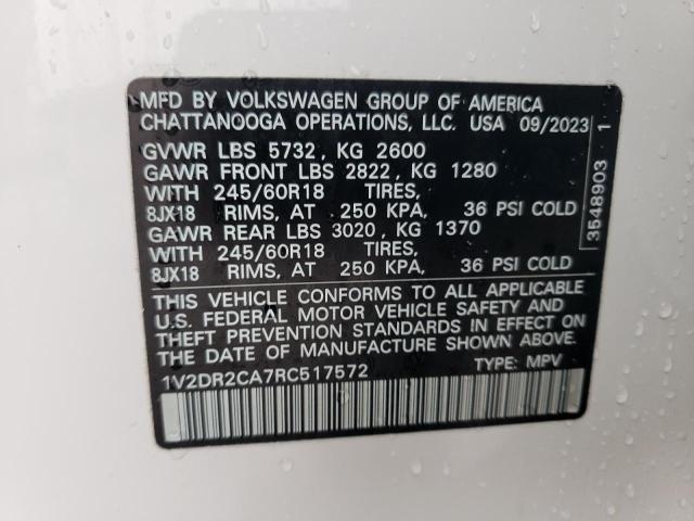 Photo 12 VIN: 1V2DR2CA7RC517572 - VOLKSWAGEN ATLAS 