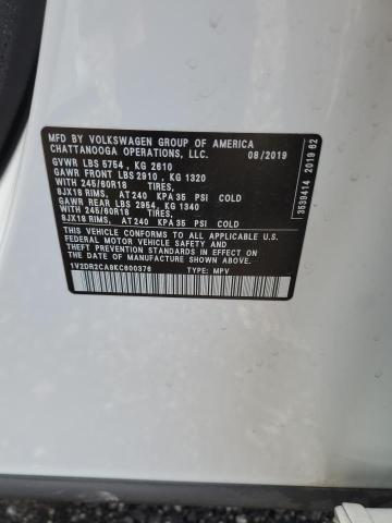 Photo 13 VIN: 1V2DR2CA9KC600376 - VOLKSWAGEN ATLAS 