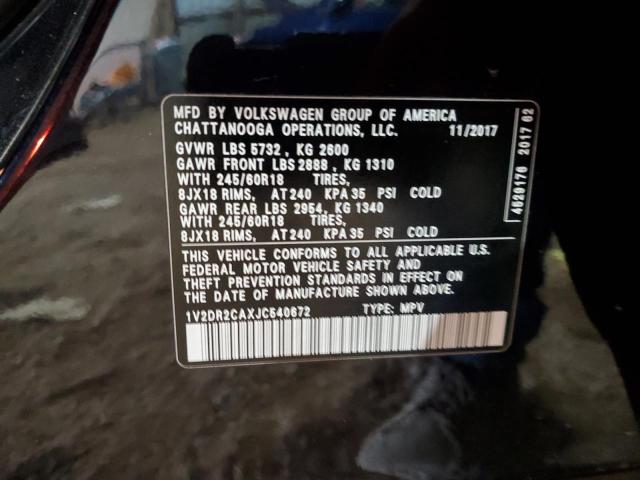 Photo 12 VIN: 1V2DR2CAXJC540672 - VOLKSWAGEN ATLAS SE 