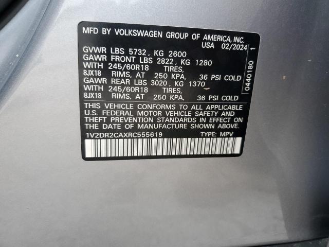 Photo 13 VIN: 1V2DR2CAXRC555619 - VOLKSWAGEN ATLAS SE 