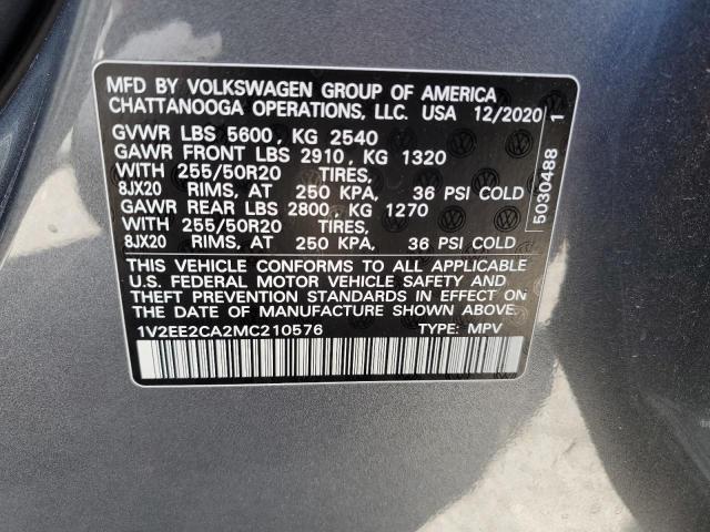 Photo 11 VIN: 1V2EE2CA2MC210576 - VOLKSWAGEN ATLAS CROS 