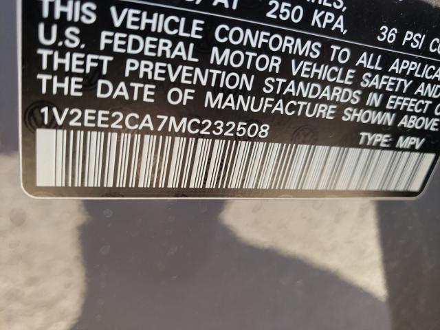 Photo 9 VIN: 1V2EE2CA7MC232508 - VOLKSWAGEN ATLAS CROS 