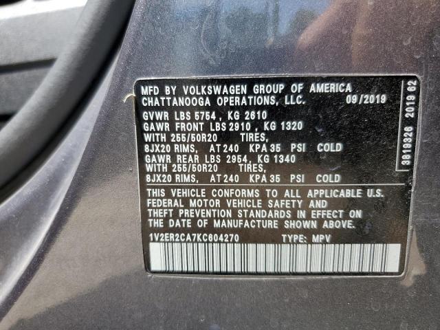 Photo 12 VIN: 1V2ER2CA7KC604270 - VOLKSWAGEN ATLAS 