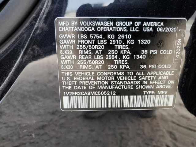 Photo 12 VIN: 1V2ER2CA9MC505212 - VOLKSWAGEN ATLAS SEL 