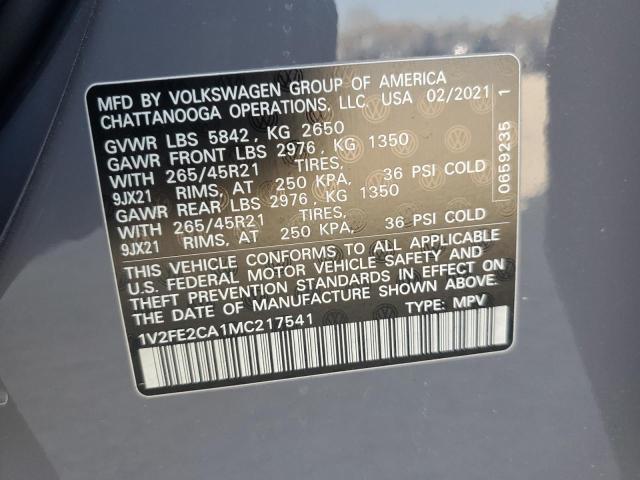 Photo 11 VIN: 1V2FE2CA1MC217541 - VOLKSWAGEN ATLAS 