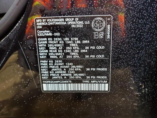 Photo 13 VIN: 1V2FE2CA6PC206975 - VOLKSWAGEN ATLAS 