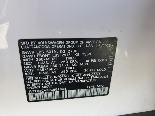 Photo 12 VIN: 1V2FR2CA9PC552944 - VOLKSWAGEN ATLAS SEL 