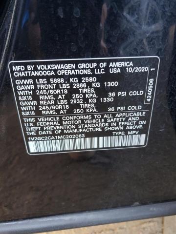 Photo 12 VIN: 1V2GC2CA1MC202063 - VOLKSWAGEN ATLAS CROS 