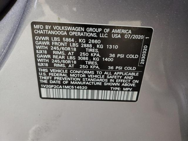 Photo 12 VIN: 1V2GP2CA1MC514520 - VOLKSWAGEN ATLAS S 