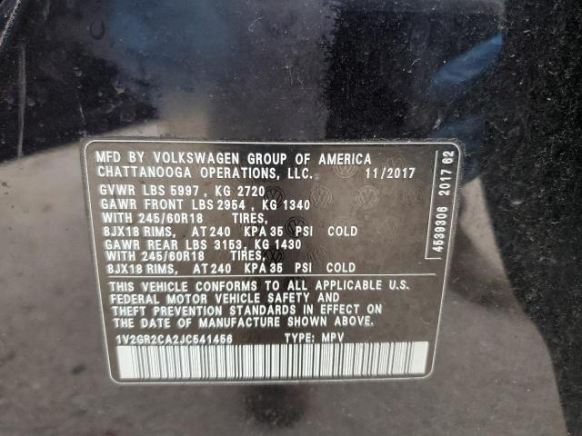 Photo 11 VIN: 1V2GR2CA2JC541456 - VOLKSWAGEN ATLAS S 