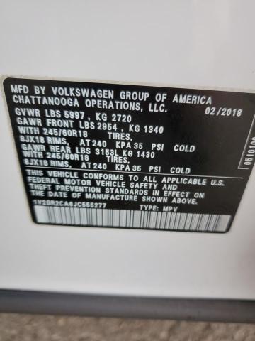 Photo 12 VIN: 1V2GR2CA6JC555277 - VOLKSWAGEN ATLAS S 