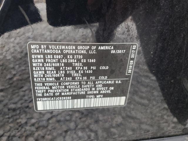 Photo 12 VIN: 1V2GR2CA7JC529268 - VOLKSWAGEN ATLAS S 