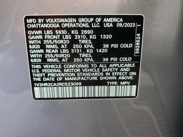 Photo 13 VIN: 1V2HR2CA2RC523099 - VOLKSWAGEN ATLAS SE 