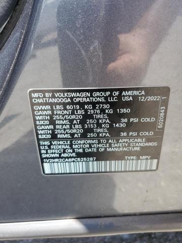 Photo 12 VIN: 1V2HR2CA6PC525287 - VOLKSWAGEN ATLAS 