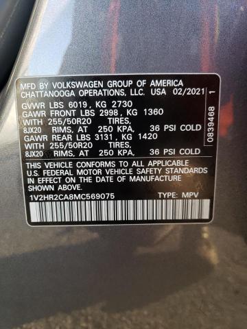 Photo 12 VIN: 1V2HR2CA8MC569075 - VOLKSWAGEN ATLAS 