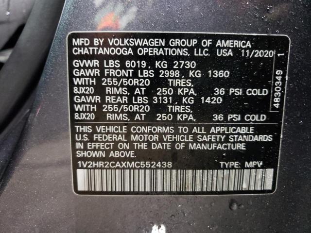 Photo 12 VIN: 1V2HR2CAXMC552438 - VOLKSWAGEN ATLAS SE 