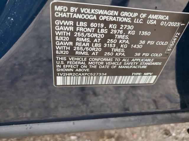 Photo 12 VIN: 1V2HR2CAXPC527334 - VOLKSWAGEN ATLAS SE 