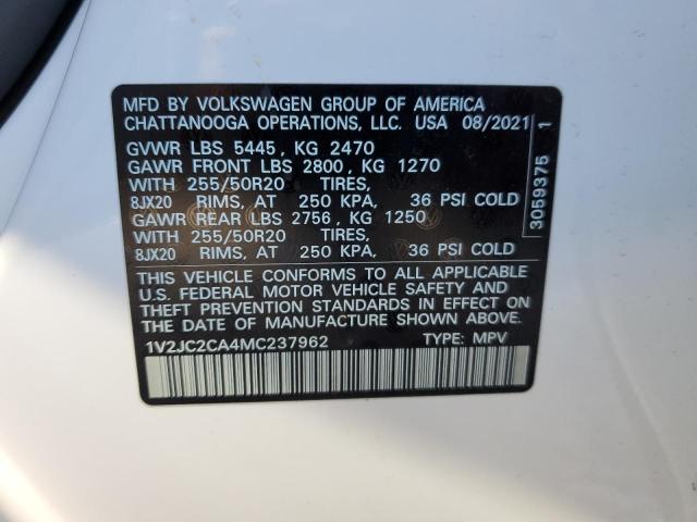 Photo 12 VIN: 1V2JC2CA4MC237962 - VOLKSWAGEN ATLAS CROS 