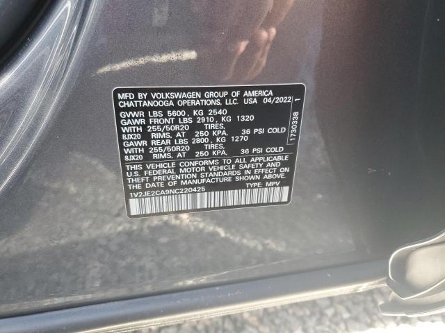 Photo 13 VIN: 1V2JE2CA9NC220425 - VOLKSWAGEN ATLAS CROS 