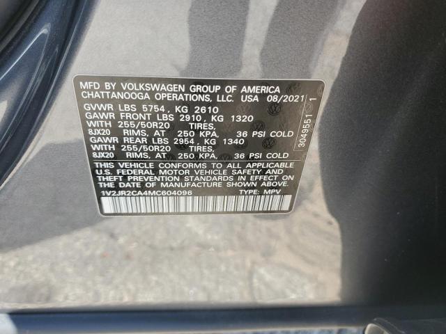 Photo 13 VIN: 1V2JR2CA4MC604096 - VOLKSWAGEN ATLAS SE 