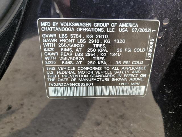 Photo 13 VIN: 1V2JR2CA5NC562801 - VOLKSWAGEN ATLAS 