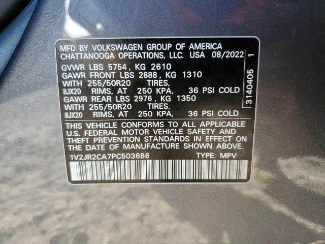 Photo 12 VIN: 1V2JR2CA7PC503686 - VOLKSWAGEN ATLAS SE 