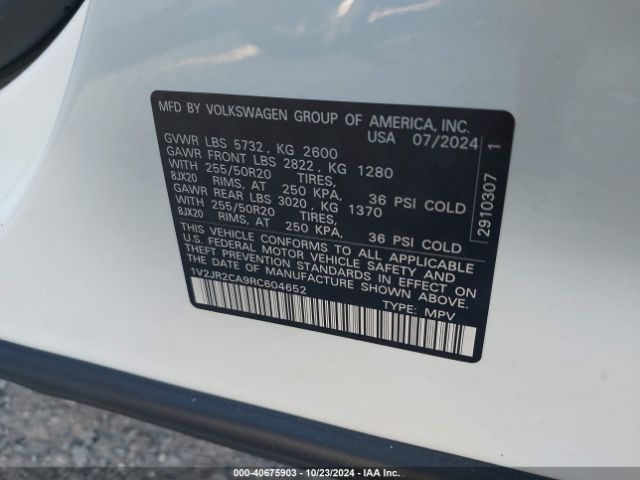 Photo 8 VIN: 1V2JR2CA9RC604652 - VOLKSWAGEN ATLAS 