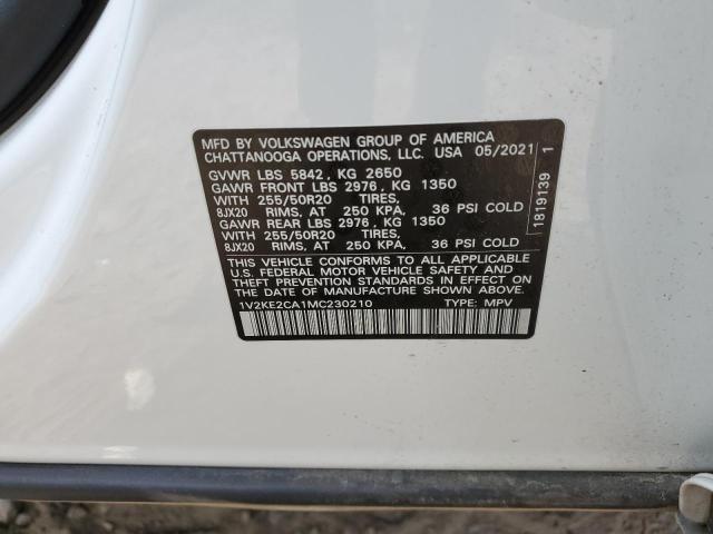 Photo 11 VIN: 1V2KE2CA1MC230210 - VOLKSWAGEN ATLAS CROS 