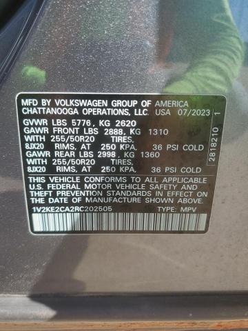 Photo 12 VIN: 1V2KE2CA2RC202505 - VOLKSWAGEN ATLAS CROS 