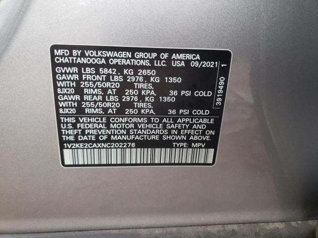 Photo 11 VIN: 1V2KE2CAXNC202276 - VOLKSWAGEN ATLAS 