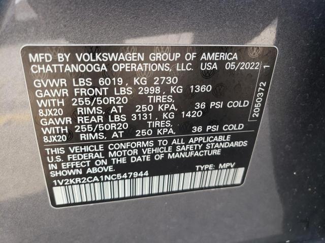 Photo 13 VIN: 1V2KR2CA1NC547944 - VOLKSWAGEN ATLAS 