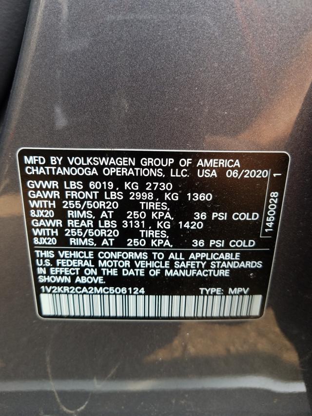 Photo 9 VIN: 1V2KR2CA2MC506124 - VOLKSWAGEN ATLAS 