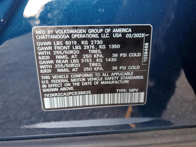 Photo 12 VIN: 1V2KR2CA2PC538625 - VOLKSWAGEN ATLAS SE 